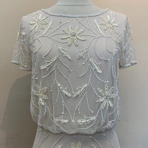 NEW CHAMPAGNE COLOR WEDDING BRIDAL EVENING CAP SLEEVE LONG DRESS AC004